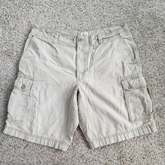 4/$25 G.H. Bass & Co Tan Men's Cargo Shorts - Picture 1 of 6